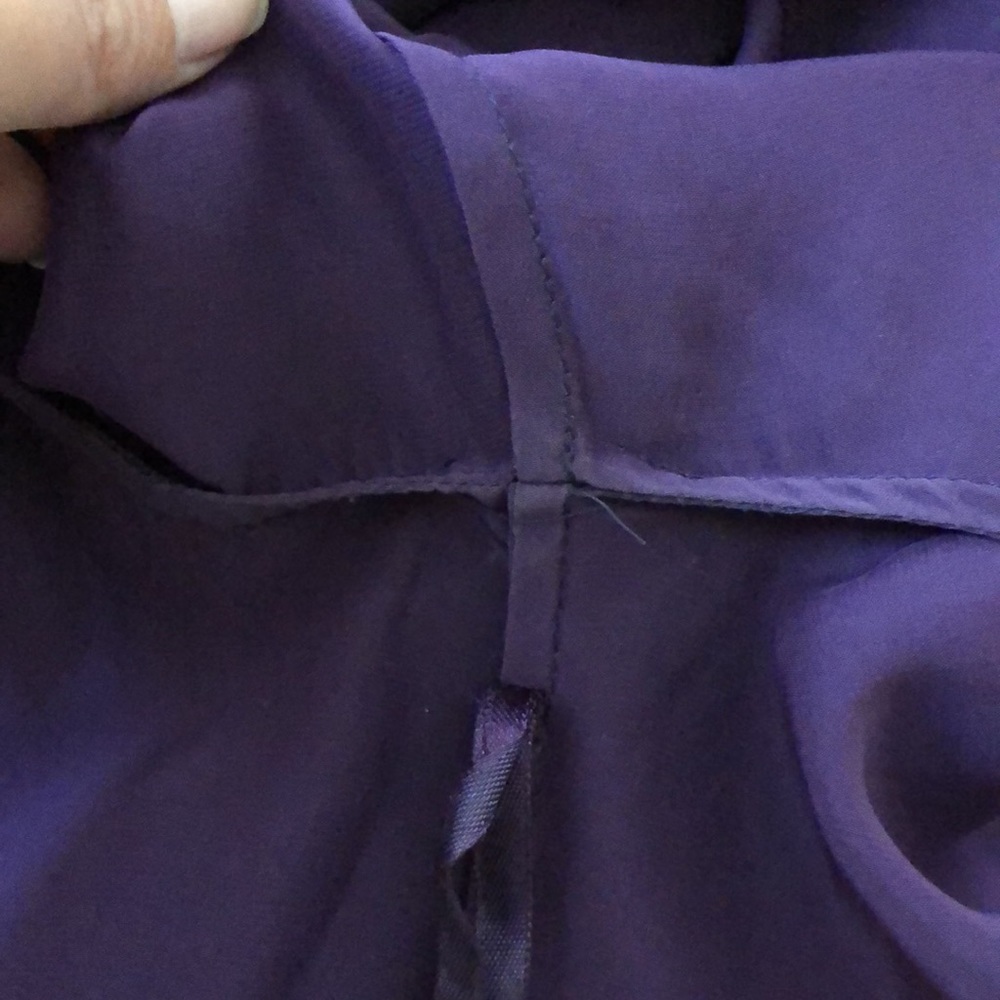 Diane Von Furstenberg 100% silk Purple Wrap Blouse 4 - Picture 11 of 16